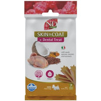 Produktbild von Farmina N&D Quinoa Dental Treat Skin Coat Wachtel Mini Zahnpflege-Snack für kleine Hunde Hypoallergen 60 g