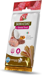 Produktbild von Farmina N&D Quinoa Dental Treat Skin Coat Wachtel Zahnpflege-Leckerli für mittelgroße und große Hunde 100 g - 7 x 100 g