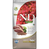 Produktbild von Farmina N&D Quinoa Katzenfutter Ente und Hering Getreidefrei für kastrierte erwachsene Katzen 5 kg - 5 kg