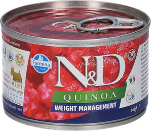 Farmina N&D Quinoa Nassfutter Hund Adult Mini Gewichtskontrolle Lamm oder Fisch 140 g - 140 g – Bild 1 von 5