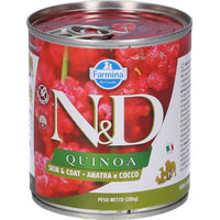 Produktbild von Farmina N&D Quinoa Skin & Coat Bio Nassfutter Hund Adult Getreidefrei mit Ente Hirsch und Hering