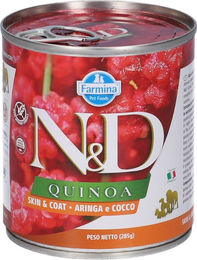 Farmina N&D Quinoa Skin & Coat Bio Nassfutter Hund Adult Stückchen in Sauce mit Ente, Geflügel, Hirsch und Hering 285g – Bild 1 von 4
