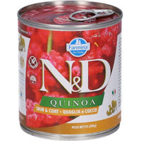 Produktbild von Farmina N&D Quinoa Skin & Coat Hund Adult Nassfutter Dose mit Stückchen in Sauce 285 g
