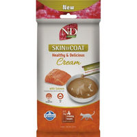 Produktbild von Farmina N&D Quinoa Skin Coat Lachs Creme Paste für erwachsene Katzen zur Unterstützung von Haut und Fell 60g