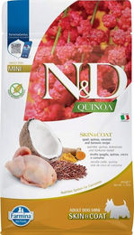 Farmina N&D Quinoa Skin & Coat Mini Trockenfutter Wachtel & Kokosnuss für Hunde Adult 800 g – Bild 1 von 3
