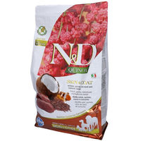 Produktbild von Farmina N&D Quinoa Trockenfutter Hirsch für Hunde Adult Mittelgroße und Große Rassen Getreidefrei Glutenfrei Monoprotein Haut und Fell sowie Gelenke 2500g