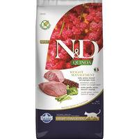 Produktbild von Farmina N&D Quinoa Trockenfutter Katze Adult Lamm und Hering zur Gewichtskontrolle 5 kg - 2 x 5 kg