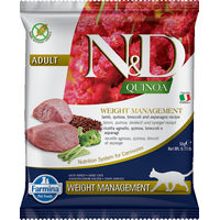 Produktbild von Farmina N&D Quinoa Weight Management Trockenfutter Lamm und Brokkoli für adulte Katzen getreidefrei 50 g