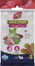 Produktbild von FARMINA ND Quinoa Dental Treat Digestion Mini Zahnpflege-Leckerli für kleine Hunde 60 g - 7 x 60 g