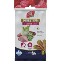Produktbild von FARMINA ND Quinoa Dental Treat Digestion Mini Zahnpflege-Leckerli für kleine Hunde 60 g - 7 x 60 g