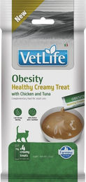 Farmina Vet Life Cat Obesity Cremiger Snack Huhn und Thunfisch für erwachsene Katzen zur Gewichtskontrolle 60g – Bild 1 von 1