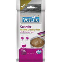 Produktbild von Farmina Vet Life Cat Struvite Schleck-Snack Huhn und Thunfisch für erwachsene Katzen zur Unterstützung der Harnwegsfunktion 60g
