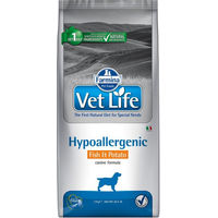 Produktbild von Farmina Vet Life Hypoallergenes Hundefutter Adult mit Fisch und Kartoffel 12 kg - 12 kg