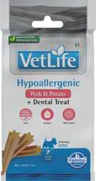 Farmina Vet Life Hypoallergenic Dental Treat Schwein Mini Funktionssnack für erwachsene Hunde 60 g - 7 x 60 g – Bild 1 von 2