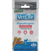 Produktbild von Farmina Vet Life Hypoallergenic Dental Treat Schwein Mini Funktionssnack für erwachsene Hunde 60 g - 7 x 60 g