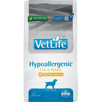 Produktbild von Farmina Vet Life Hypoallergenic Trockenfutter Hund Fisch und Kartoffel Adult 2 kg - 2 kg