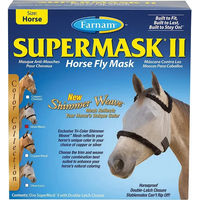 Produktbild von Farnam Supermask II Fliegenmaske mit Ohrenschutz in XL Weiß