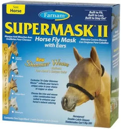 Produktbild von Farnam Supermask II Fliegenmaske ohne Ohrenschutz Braun XL