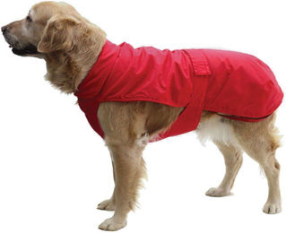 Fashion Dog Hunde-Regenmantel mit Fleecefutter wasserdicht Rot 65 cm – Bild 1 von 3