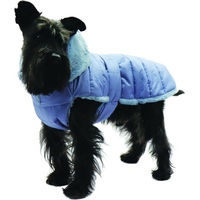 Produktbild von Fashion Dog Hunde-Steppmantel mit Kunstpelz-Futter und wasserabweisender Funktion in Blau 36 cm