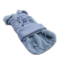 Fashion Dog Hunde-Steppmantel mit Kunstpelz-Futter und wasserabweisender Oberfläche in Blau 27 cm – Bild 1 von 3