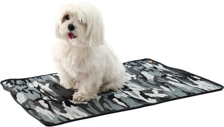 Fashion Dog Hundedecke Camouflage Grau Bunt aus Polyester 50 x 70 cm - 50 cm – Bild 1 von 3