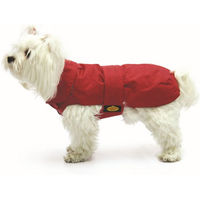 Produktbild von Fashion Dog Hundemantel aus Nylon mit Kunstpelz-Futter und wasserdichter Funktion in Rot 70 cm