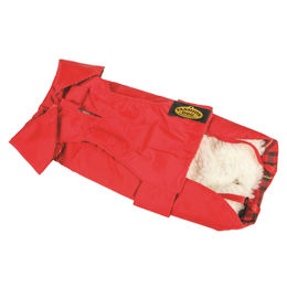 Fashion Dog Hundemantel aus Nylon mit Kunstpelz-Futter wasserdicht Rot 51 cm – Bild 1 von 2