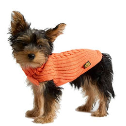 Fashion Dog Hundepullover aus Merinowollmischung in Orange mit Rollkragen 27 cm – Bild 1 von 7