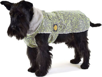 Fashion Dog reflektierender Regenmantel für Hunde mit Kunstpelzfutter grau – Bild 1 von 3