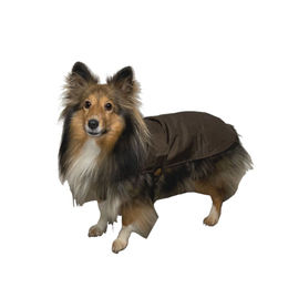 Fashion Dog Regenmantel für Hunde mit Fleecefutter und wasserdichtem Polyester in Braun 30 cm – Bild 1 von 3