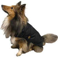 Produktbild von Fashion Dog Regenmantel für Hunde mit Fleecefutter und wasserdichtem Polyester in Schwarz 55 cm