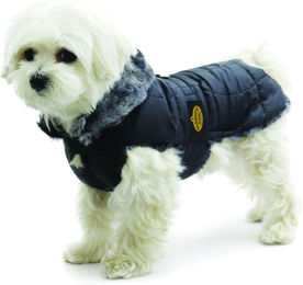 Fashion Dog Steppmantel für Hunde wasserabweisend aus Polyester in Schwarz oder Blau – Bild 1 von 3