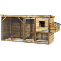 Produktbild von FATMOOSE Hühnerstall CosyChicken Cottage aus massivem Holz mit Auslauf und Legenest