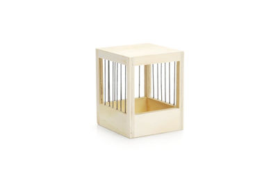 Produktbild von Fauna Nistkasten aus Holz mit Gitter für Kanarienvögel 11,5 x 11,5 x 14 cm Natur Braun