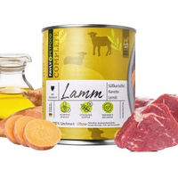 Produktbild von FAVLY Hund Nassfutter Lamm mit Süßkartoffel Karotte und Leinöl Adult 12x800g getreidefrei und monoprotein - 12 x 800 g