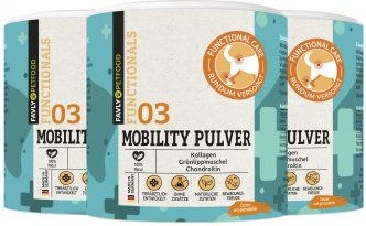 FAVLY Petfood MOBILITY Gelenk-Supplement Pulver für Gelenke und Knochen 3x250 g - 3 x 250 g – Bild 1 von 3
