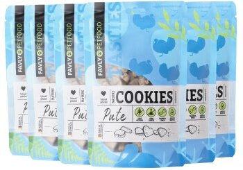 FAVLY Petfood Nature Cookies Pute getreidefrei Hundeleckerli 6x120g - 720 g – Bild 1 von 4