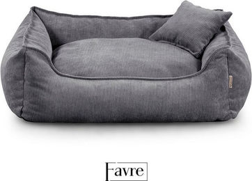 FAVRE Hundebett Lucky mit abnehmbarem und waschbarem Cord-Bezug aus Polyester für erwachsene Hunde – Bild 1 von 5
