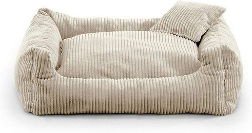 FAVRE Soft Stripe Hundebett und Katzenbett aus Polyester in Beige für erwachsene Tiere – Bild 1 von 3