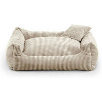 Produktbild von FAVRE Soft Stripe Hundebett und Katzenbett aus Polyester in Beige für erwachsene Tiere