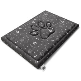 FDM Fifi Hundebett mit Memory Foam und abnehmbarem Bezug Grau/Silber 100x70 cm – Bild 1 von 7