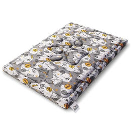 FDM Luna Hundebett für mittelgroße Hunde mit Memory Foam, wasserdicht und rutschfest, 100x70 cm, Grau/Gelb – Bild 1 von 13