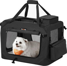 Feandrea Faltbare Hundetransportbox aus Oxford-Gewebe für kleine Rassen Schwarz 60 x 42 x 42 cm – Bild 1 von 1