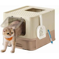 Produktbild von Feandrea Haubentoilette für Katzen in Beige-Braun aus Kunststoff