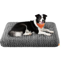 Produktbild von FEANDREA Hundebett aus Plüsch in Grau XL waschbar