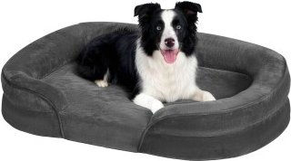 FEANDREA Hundebett für Senior Hunde mit Gelenksupport Grau aus Stoff M-XL – Bild 1 von 3