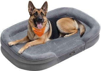 Feandrea Hundebett Grau mit abnehmbarem und waschbarem Stoffbezug und rutschfester Unterseite – Bild 1 von 3
