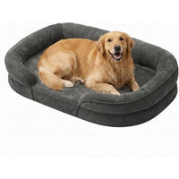 Produktbild von Feandrea Hundebett orthopädisches Hundekissen Grau mit abnehmbarem Bezug und wasserdichter Innenschicht 106 x 76 x 18 cm