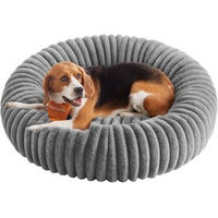 Produktbild von Feandrea Hundebett und Katzenbett aus Plüsch in Grau XL waschbar